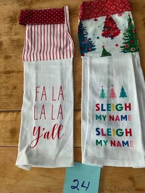 Handmade Christmas Hanging Kitchen Towel Set
